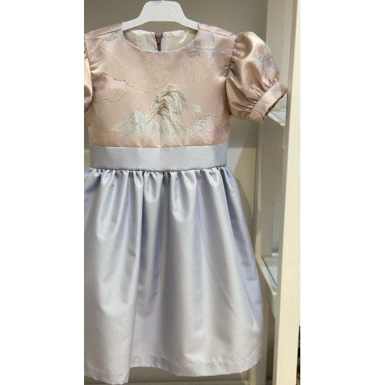 240372 فستان جاكارد بأكمام منفوخة 240372 فستان جاكارد بأكمام منفوخة