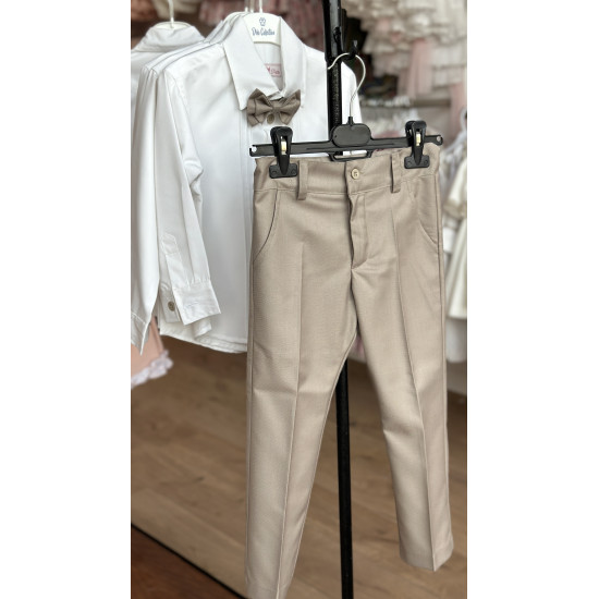 بدلة ولادي بنطلون بني من ٣ قطع240387 بدلة ولادي بنطلون بني من ٣ قطع240387