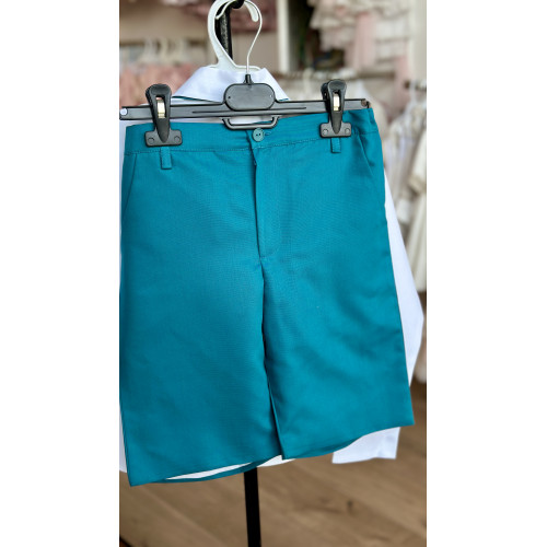 بدلة ولادي شورت تركواز من ٣ قطع240388 