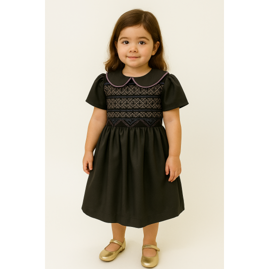 240501 فستان أسود مطرز 240501 فستان أسود مطرز