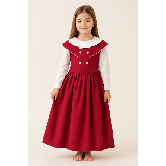 مريول مدرسي متصل فوشي 144701 مريول مدرسي متصل فوشي 144701