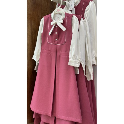 مريول مدرسي وردي مع قميص 144704