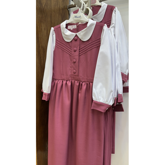 مريول مدرسي وردي متصل 144724 مريول مدرسي وردي متصل 144724