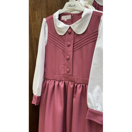 مريول مدرسي وردي متصل 144724 مريول مدرسي وردي متصل 144724