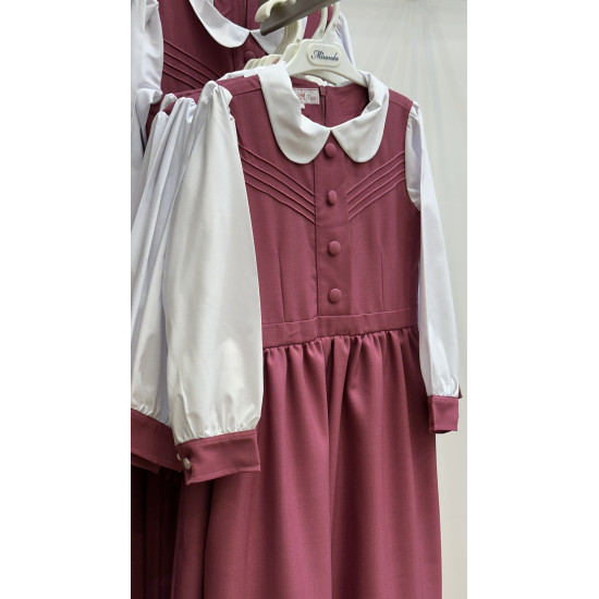 مريول مدرسي وردي متصل 144724 مريول مدرسي وردي متصل 144724