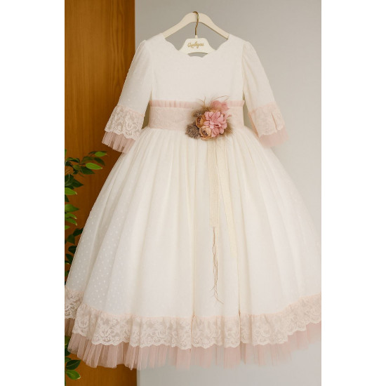 2400 فستان زواج بنصف اكمام وموديل طويل 2400 فستان زواج بنصف اكمام وموديل طويل