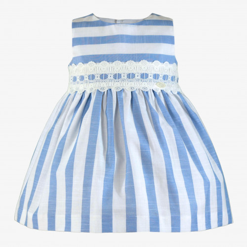 370232V فستان اسباني مقلم ازرق 370232V فستان اسباني مقلم ازرق