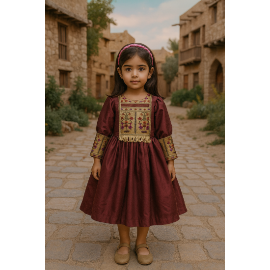 240181 فستان تأسيس عنابي 240181 فستان تأسيس عنابي