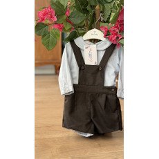 بدلة ولادي قميص سماوي بأكمام طويلة وشيال بني 240621 بدلة ولادي قميص سماوي بأكمام طويلة وشيال بني 240621