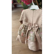 فستان شعبي وردي مطرز 240617