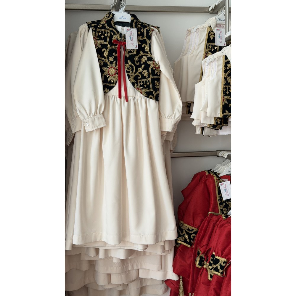 فستان سكري مع جاكيت مخمل للسن المحير وللبنات المحجبات 240612