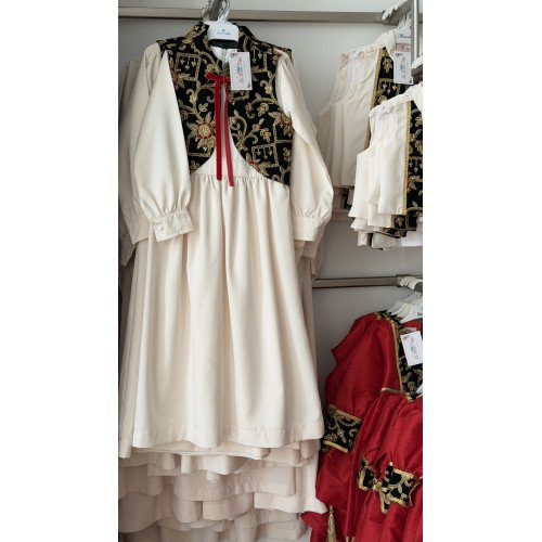 فستان سكري مع جاكيت مخمل للسن المحير وللبنات المحجبات 240612