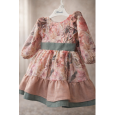 فستان بناتي من القطن المطرز بالترتر   وكشكش جانبي – ستايل كلاسيكي راقٍ 240491