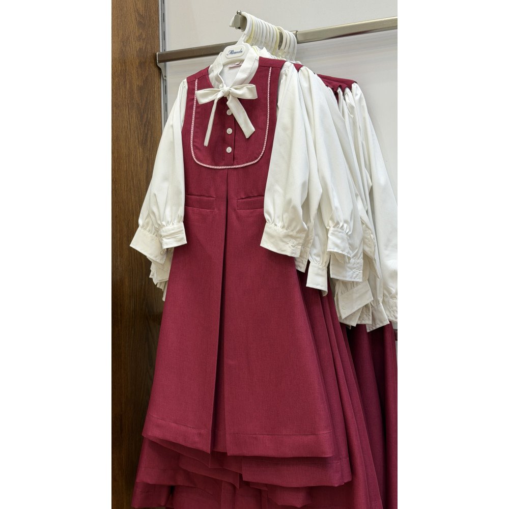 مريول مدرسي فوشي مع قميص 144713