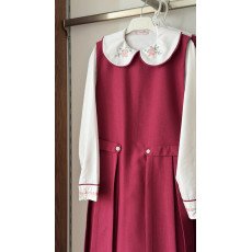 مريول مدرسي فوشي مع قميص مطرز 144741