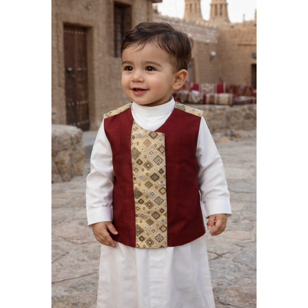 صديري شعبي للأولاد الصغار بنقوش شعبية 240499