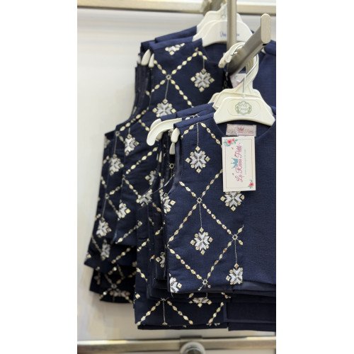 صديري شعبي للأولاد كحلي مطرز 240666 صديري شعبي للأولاد كحلي مطرز 240666