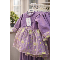 فستان بنفسجي مميز  للبنات الصغار 240510
