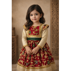 فستان شعبي فاخر بتفاصيل ذهبية 240517 فستان شعبي فاخر بتفاصيل ذهبية 240517