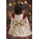 فستان شعبي - سكري وأحمر - بتطريزات ذهبية 240515 فستان شعبي - سكري وأحمر - بتطريزات ذهبية 240515