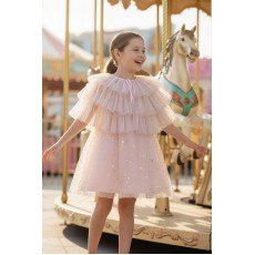 فستان بناتي "باودر" (وردي) مع كاب تول متعدد الطبقات (مناسب لعمر 3-7 سنوات) 36047 فستان بناتي "باودر" (وردي) مع كاب تول متعدد الطبقات (مناسب لعمر 3-7 سنوات) 36047