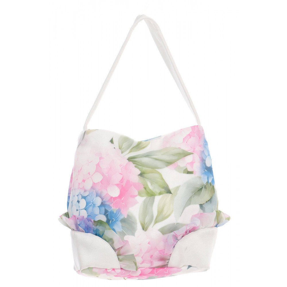 فستان بناتي "باودر" (وردي) بياقة مطرزة وحقيبة مطابقة 36165