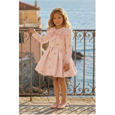 فستان بناتي "باودر" (وردي) بطبعة زهور مع طقم جاكيت36308 فستان بناتي "باودر" (وردي) بطبعة زهور مع طقم جاكيت36308