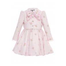 فستان بناتي "باودر" (وردي) بطبعة زهور مع طقم جاكيت36308 فستان بناتي "باودر" (وردي) بطبعة زهور مع طقم جاكيت36308