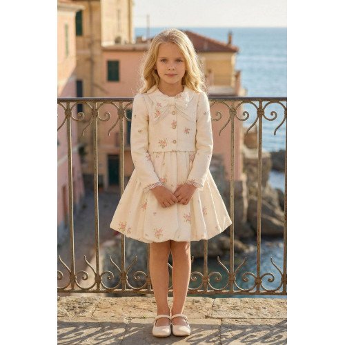 فستان بناتي (سكري) بطبعة زهور مع طقم جاكيت36308 فستان بناتي (سكري) بطبعة زهور مع طقم جاكيت36308