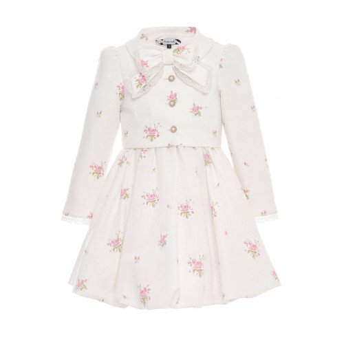 فستان بناتي (سكري) بطبعة زهور مع طقم جاكيت36308 فستان بناتي (سكري) بطبعة زهور مع طقم جاكيت36308