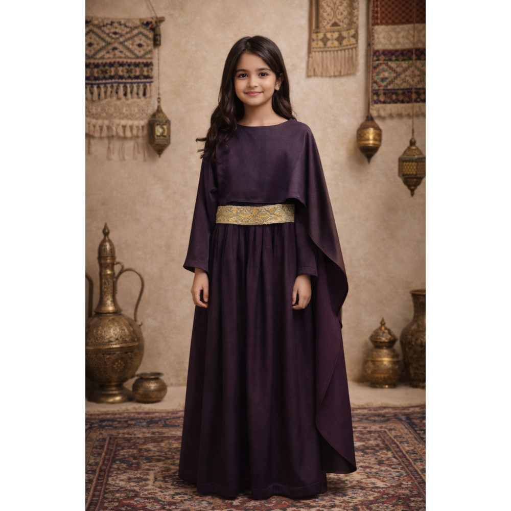 جلابية شعبية بالون البنفسجي اللامع 240675