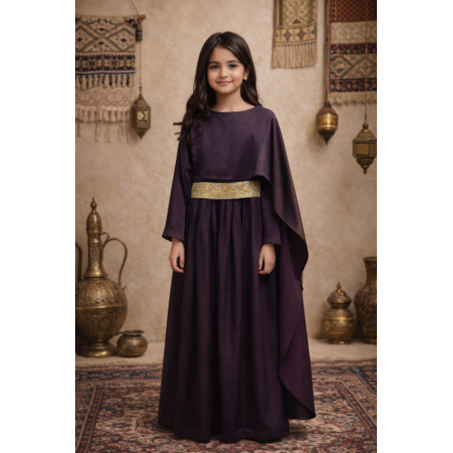 جلابية شعبية بالون البنفسجي اللامع 240675