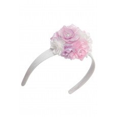 فستان ماكسي من الأورجانزا مزين بالزهور مع إكسسوار للشعر 36368