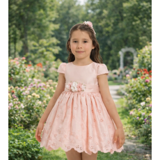 فستان مشمشي للمناسبات مع ربطة شعر 35331