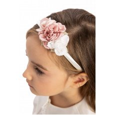  فستان أطفال بلون اوف وايت مع جاكيت قصير  وإكسسوار للشعر 35371