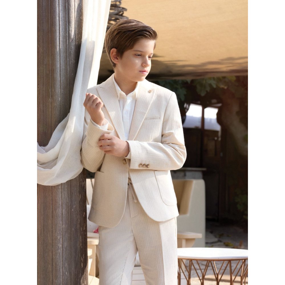 بدلة أولاد كلاسيك لون  بيج أنيقة  20240