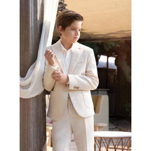 بدلة أولاد كلاسيك لون  بيج أنيقة  20240