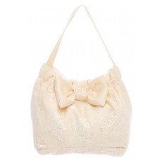 فستان دانتيل كلاسيكي للبنات - بيج - مع حقيبة 36311