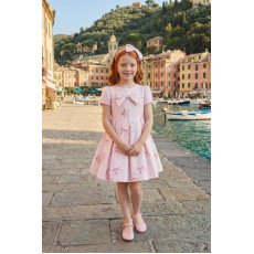 فستان - وردي - مطبوع عليه فيونكات مع طوق شعر 36192