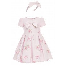 فستان - وردي - مطبوع عليه فيونكات مع طوق شعر 36192