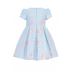 فستان - أزرق - مطبوع عليه فيونكات مع طوق شعر 36192