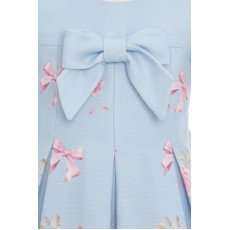 فستان - أزرق - مطبوع عليه فيونكات مع طوق شعر 36192