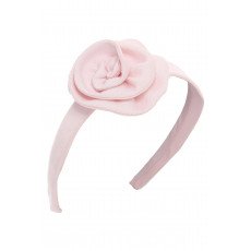 فستان بناتي - وردي - كلاسيكي بنقشة زهور ناعمة واكسسوار شعر 36195