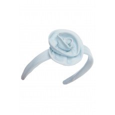 فستان بناتي - سماوي - كلاسيكي بنقشة زهور ناعمة واكسسوار شعر 36195