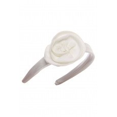 فستان بناتي - أبيض - كلاسيكي بنقشة زهور ناعمة واكسسوار شعر 36195