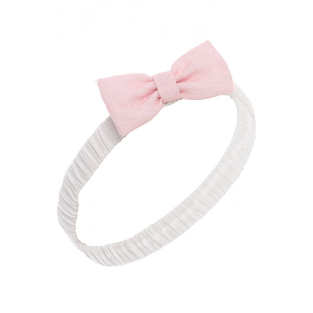 فستان كلاسيكي - وردي - بتفاصيل ناعمة مع اكسسوار شعر 36371