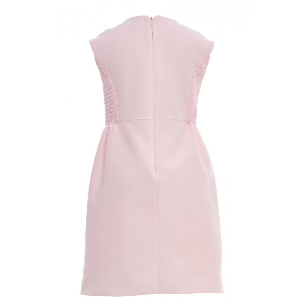 طقم فستان مزين بالورود مع جاكيت رسمي - وردي - لبنات السن المحير 36363