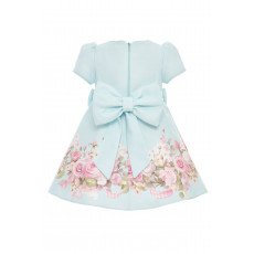 فستان - أزرق - ناعم بطبعة زهور مع اكسسوار شعر 36202