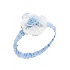 فستان كلاسيكي مطبوع بالزهور ومطرز الياقة مع اكسسوار شعر 36399