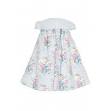 فستان - أزرق - ناعم بطبعة زهور مع اكسسوار شعر 36197